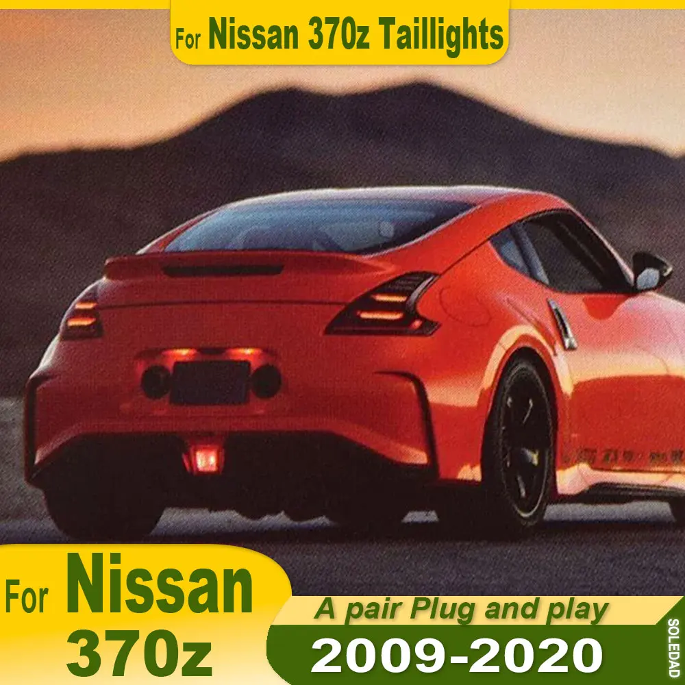 

Автомобильный светодиодный задний фонарь для Nissan 370Z, обновленный 2009-2020, модифицированный для нового DRL, динамический указатель поворота, светодиодный задний фонарь, аксессуары