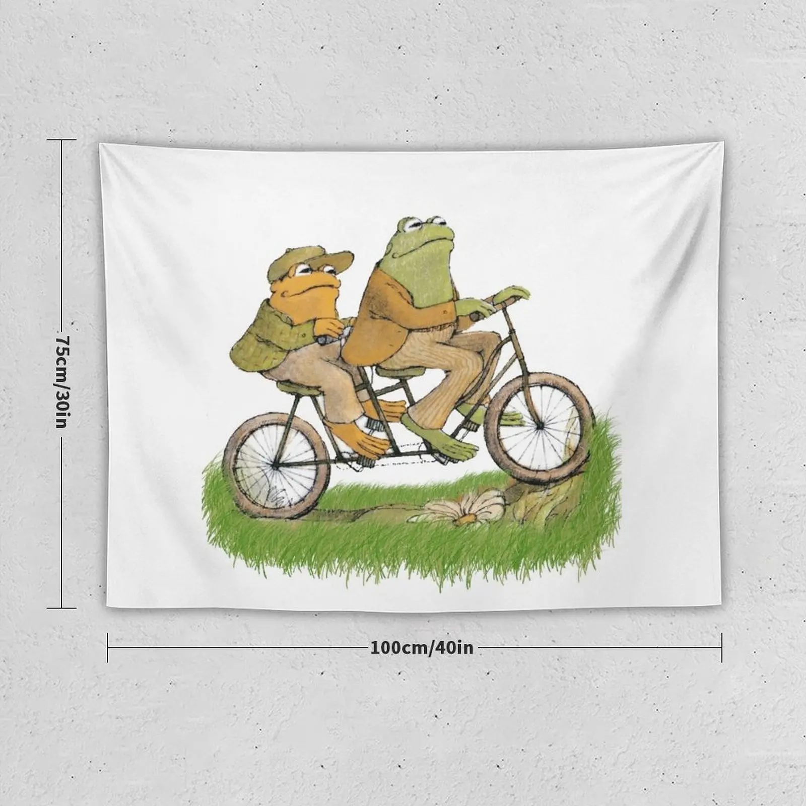 frog and toad on the bike Tapestry Luxury Living Room Decoration Home Decoration Tapestry