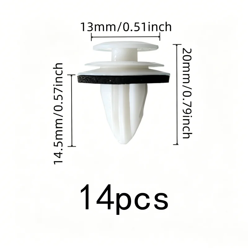 14 pcs Plastic Trim Fasteners, SUV Interior Trim, Vibration Dampening Pad, Cyan Plastic Material, Multipurpose