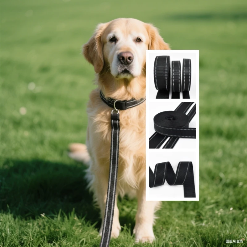 

5/10M Black Nylon Webbing 15/20/25/32/38mm Reflective Tape for Clothes Belt Bias Band Dog Collar Ribbon Strap Sewing Accessories