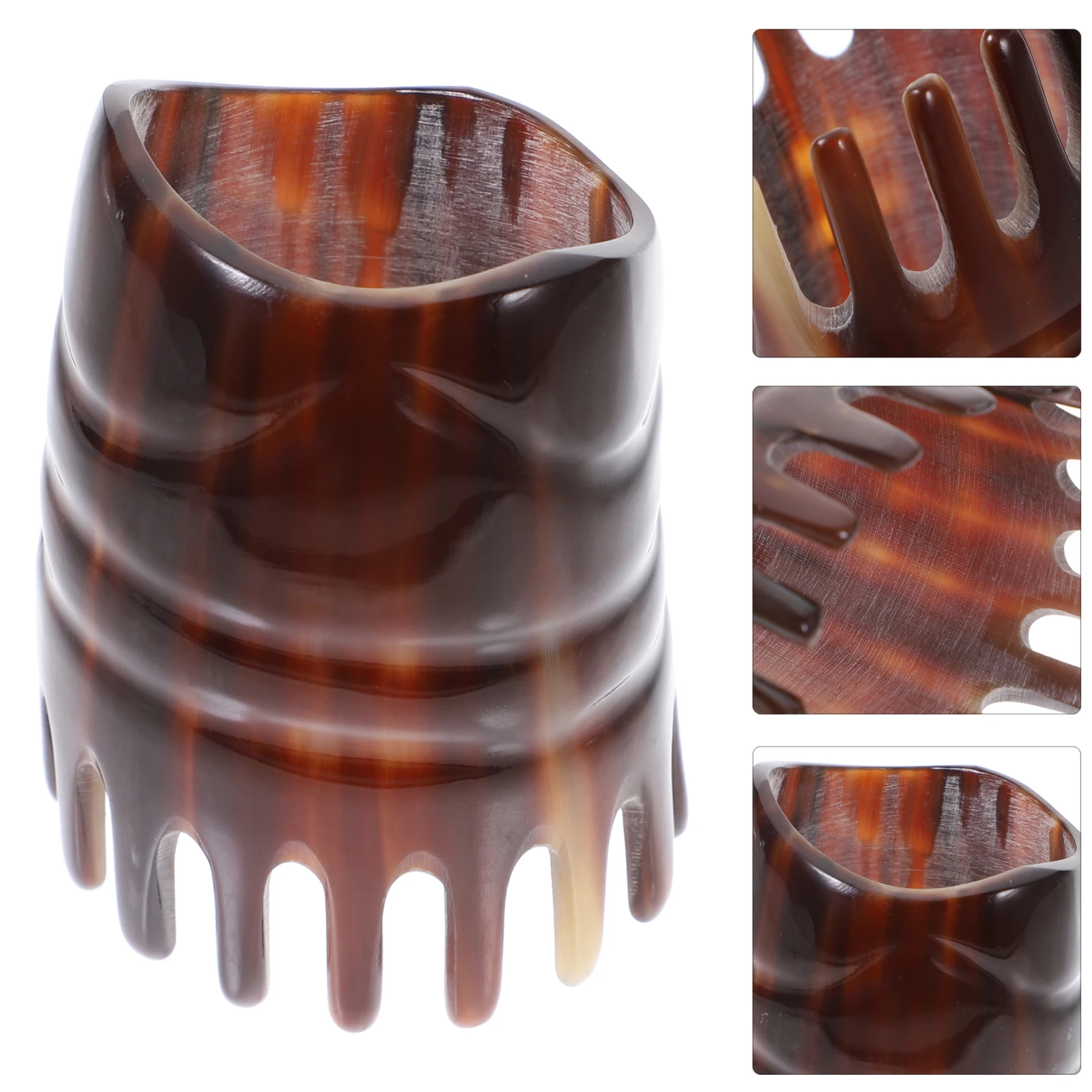 

Massage Comb Scalp Massager Wide Toothed Hair Tool Smooth Teeth Configuration Long Service Life Practical Durability Horn Comb