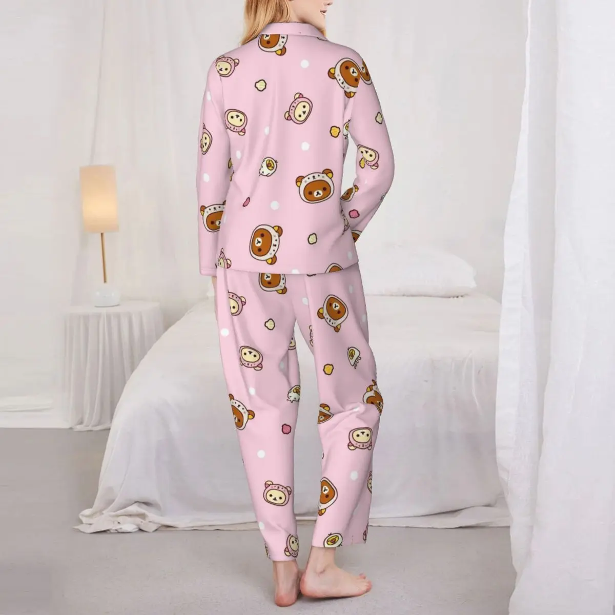 Rilakkuma Women Pajamas 2 Pieces Set Loungewear pyjama pour femme