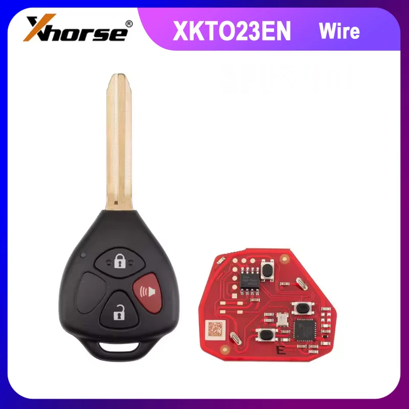 

Xhorse XKTO24EN проводной дистанционный ключ 2-го поколения для Toyota Style 3 кнопки 1 шт.