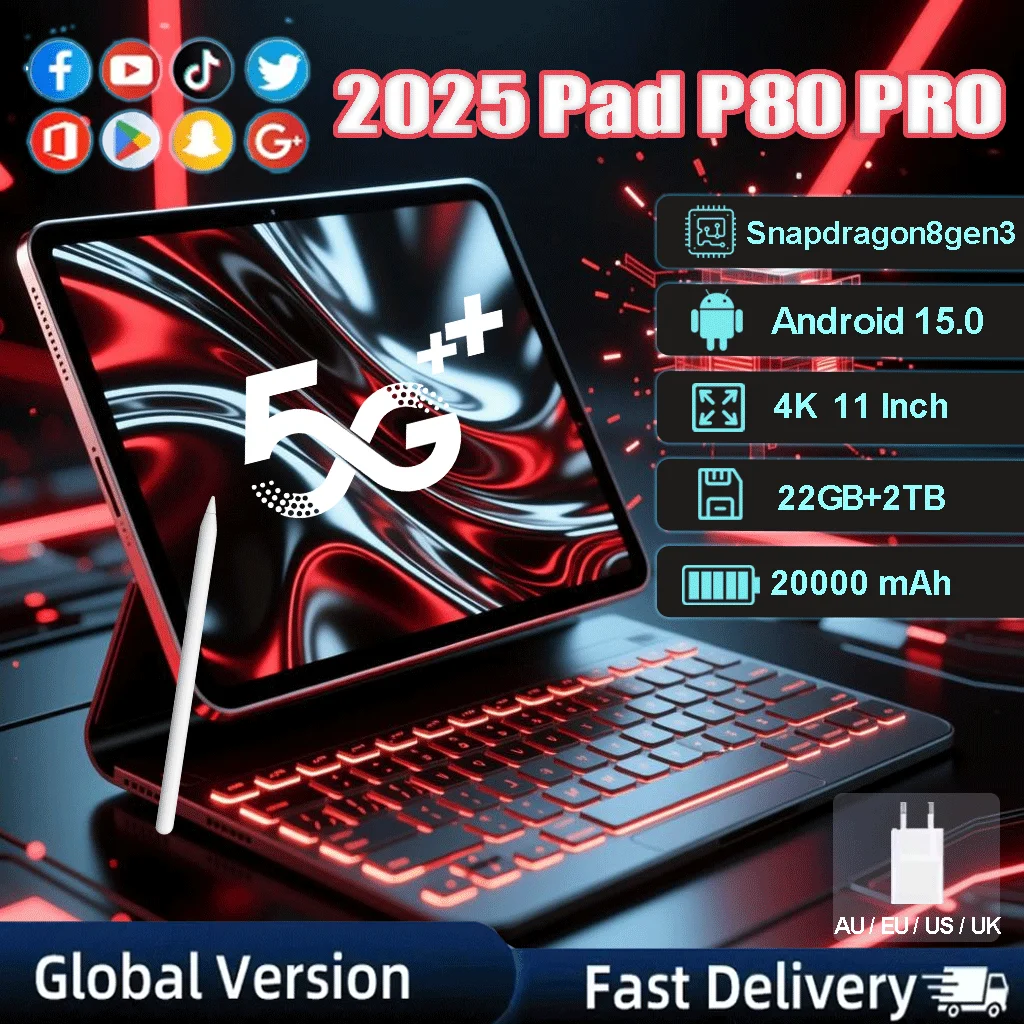 yZ[zO[o Vi  Pad P80 Pro ^ubg 11C` Snapdragon 8gen3 ^ubgPC Android 15 20000mAh 22GB+2TB 5G fASIM HD 4K