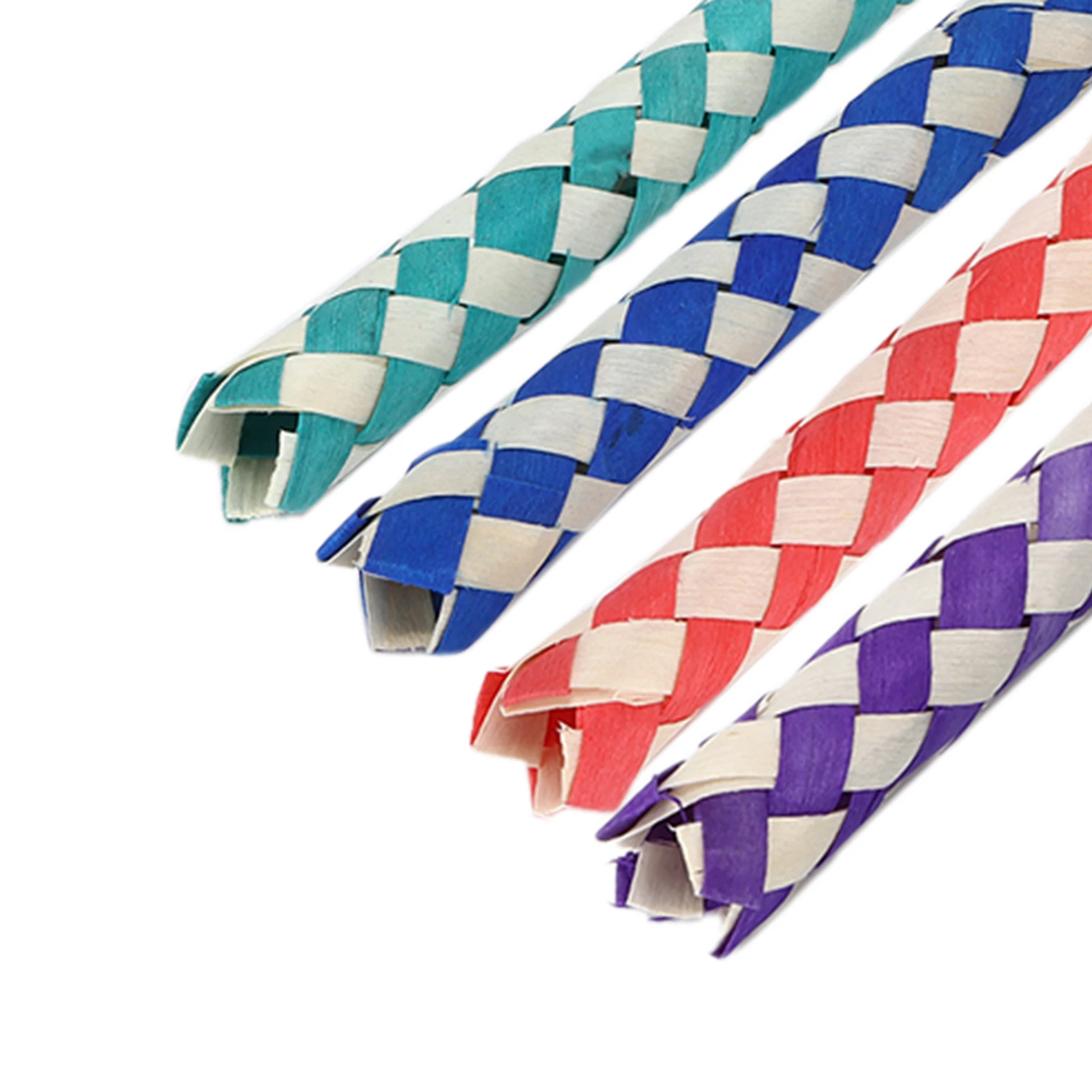24pcs Finger Traps Birds Parrots Chew Toy Chinese Bamboo Traps DIY for Kids Parties Chinese Bamboo Traps Bamboo