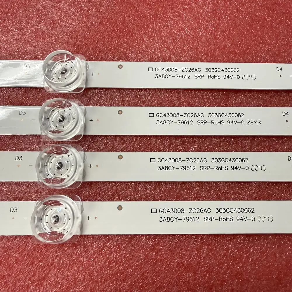 Kit 4pcs 8LED LED backlight strip for Xiaomi TV L43M5-5ARU L43M5-4X L43M5-FA GC43D08-ZC26AG-15 303GC430062