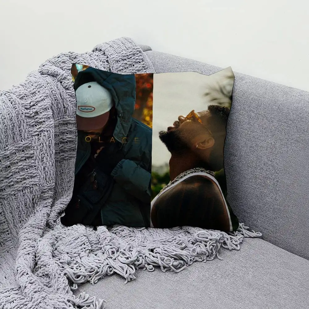 B-Bryson Tiller Solace The Vices 30x30cm 45x45cm Pillow Case Decor Protective Covers Comfortable Soft For Sofa Living Room Home