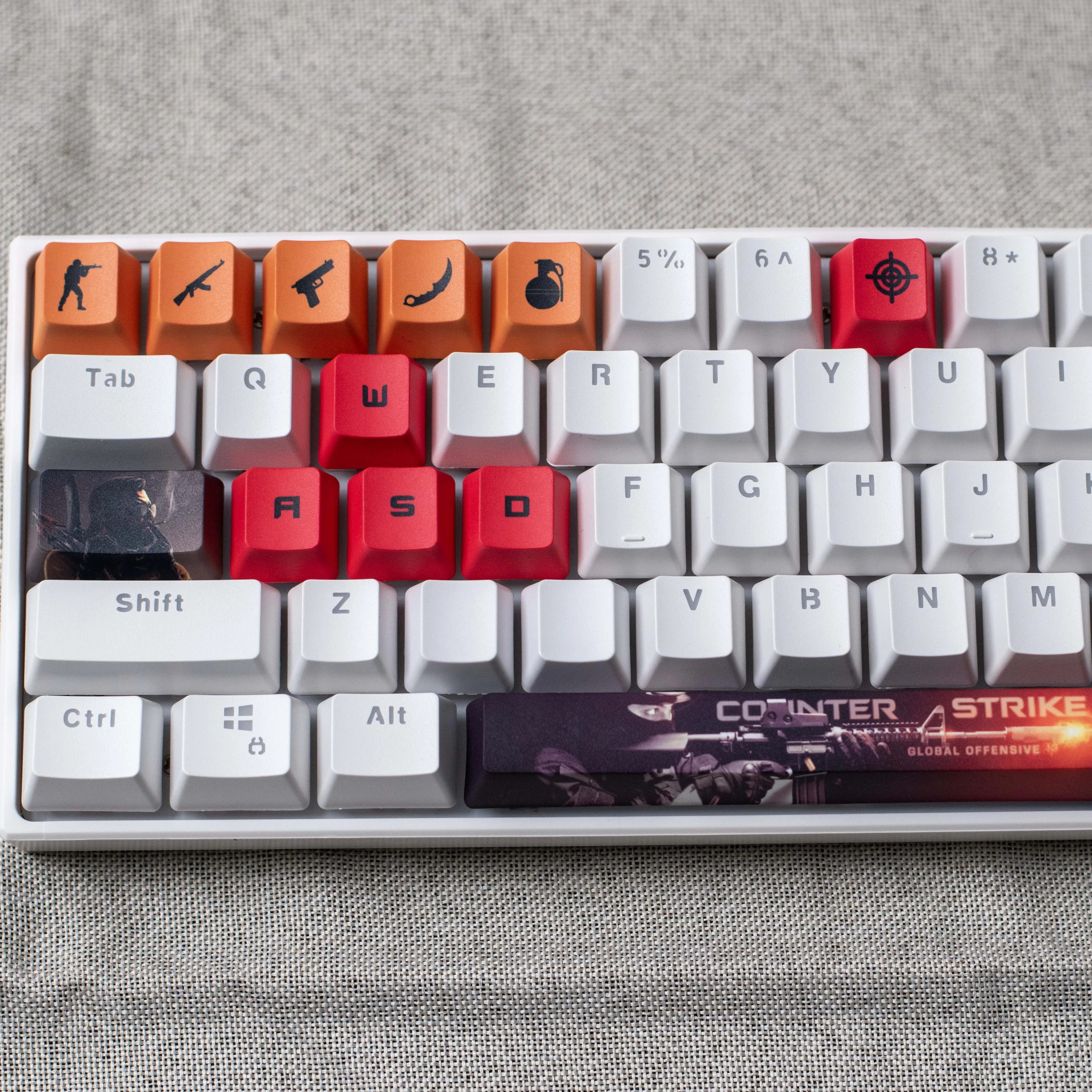 CS2 KEYCAPS CSGO 14KEYCAPS OEM Profil GAME Keycaps pour clavier mécanique