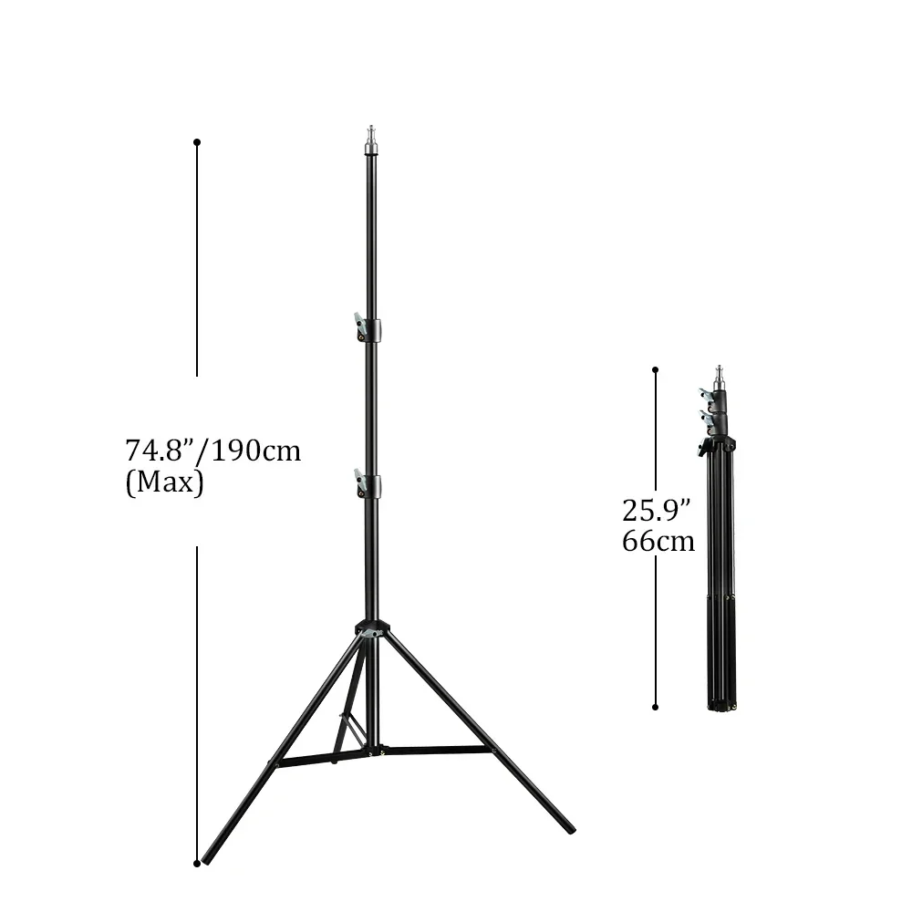 Trépied pliable en métal SH, grand trépied pour lampe, support de lampe pour photographie, pour éclairage spot, boîte à lumière, studio photo, pour anneau lumineux