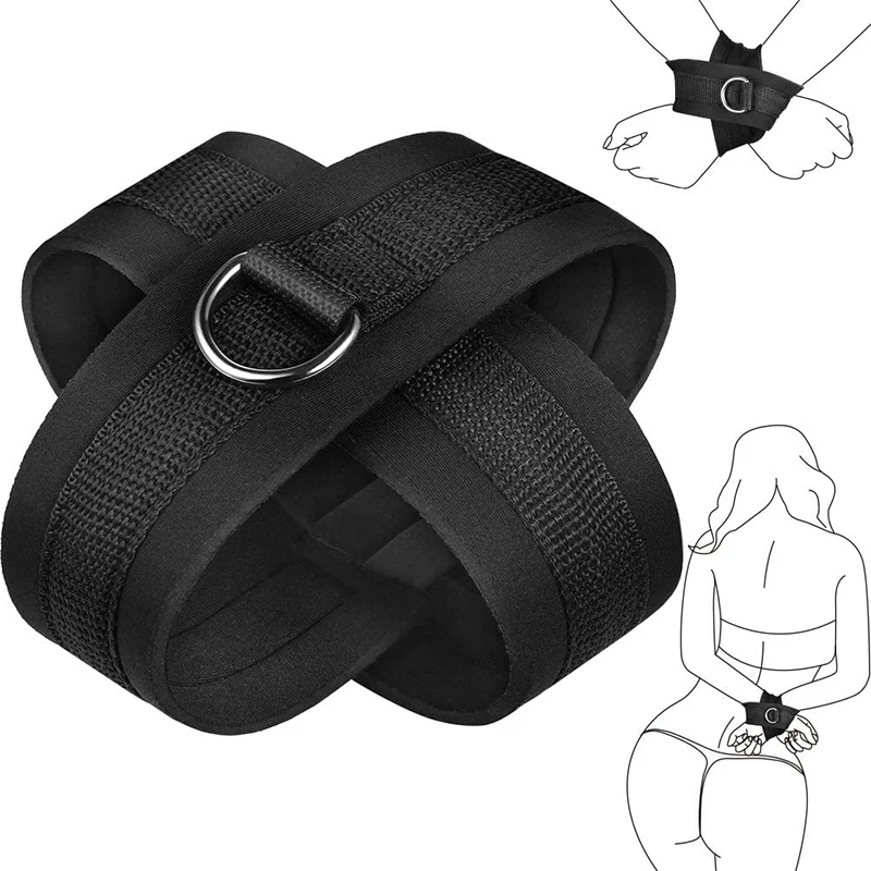 Bsie m-Ensemble de bondage sans vibrateur pour couples de femmes, jeu pour adultes, menottes, cou, collier, poignet, bouche, ち, sangle, fétiche,