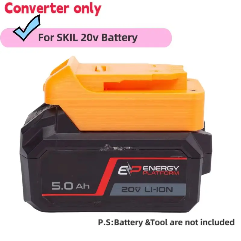 Batteries Converter Adapter For   SKIL 20V Lithium Ion Convert To for Dewalt 18V Screwdriver Tools Accessories(﻿Adaptor Only）