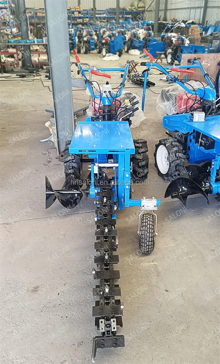 factory price mini excavator loader trencher machine chain type trenching ditching machine for sale mini rock trencher