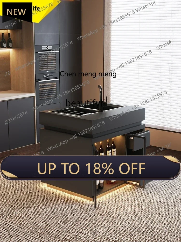 

P178 Single island cabinet dining table household light luxury integrated bar table dining table restaurant new high-end sense