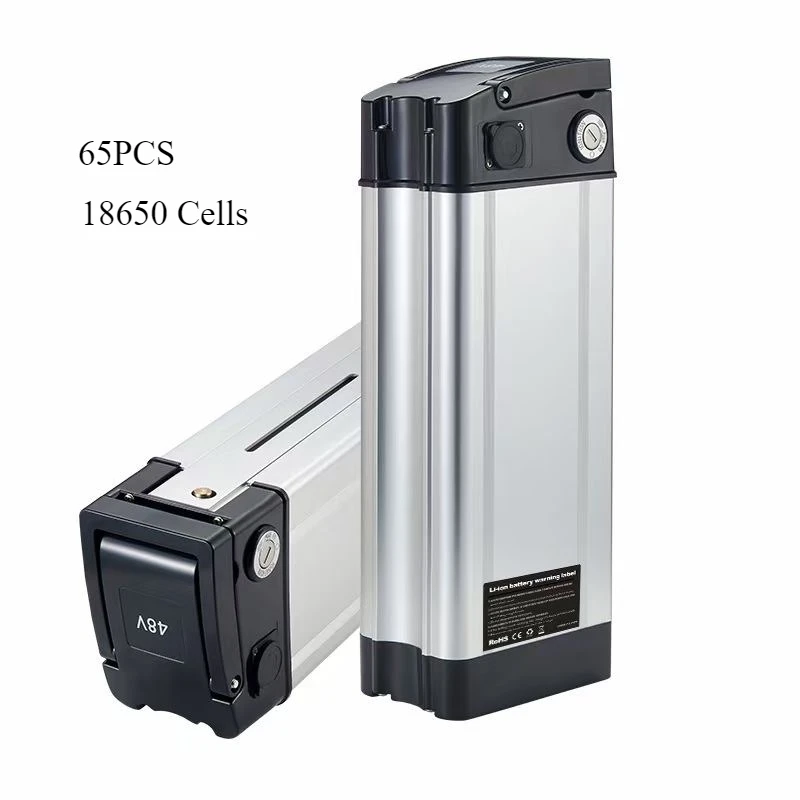 

Silver Fish 012 вмещает 65 шт. 18650 ячеек, литиевая батарея с задней вставкой, нижний разряд, чехол для аккумулятора большой емкости для электронного велосипеда, с USB