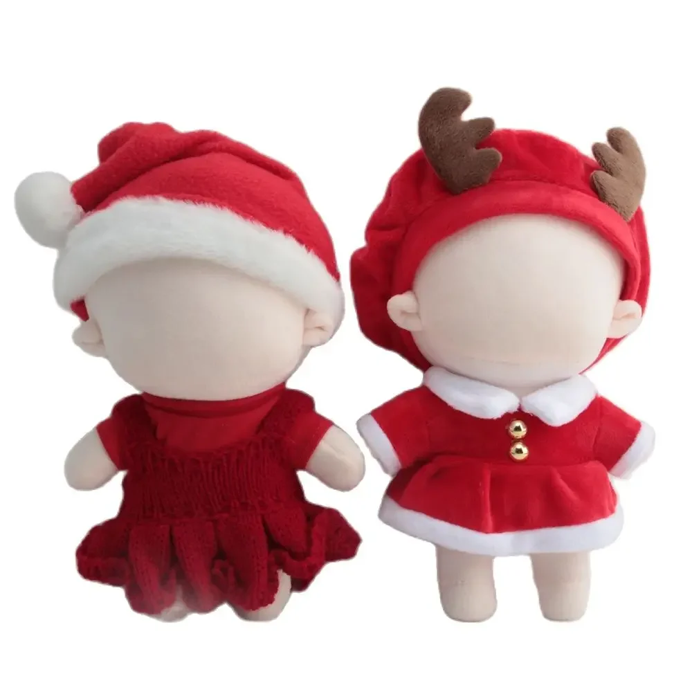 20cm Doll Clothes Outfit Christmas Dress Up Doll Clothes Doll Accessories Changing Dressing Game Gift Toy