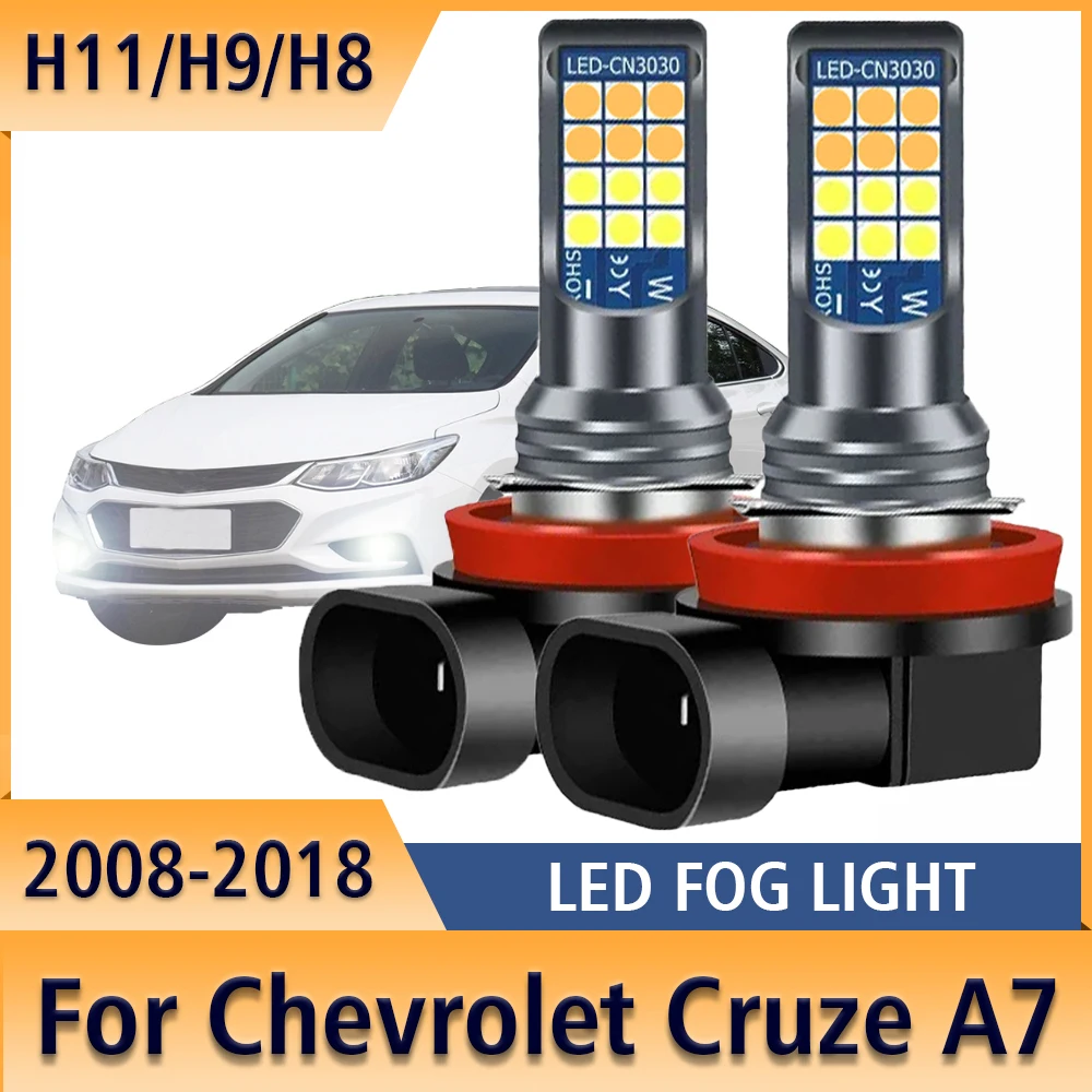 

2pcs LED Front Fog Light Bulb For Chevrolet Orlando 2011-2014 2012 2013 Accessories White and yellow