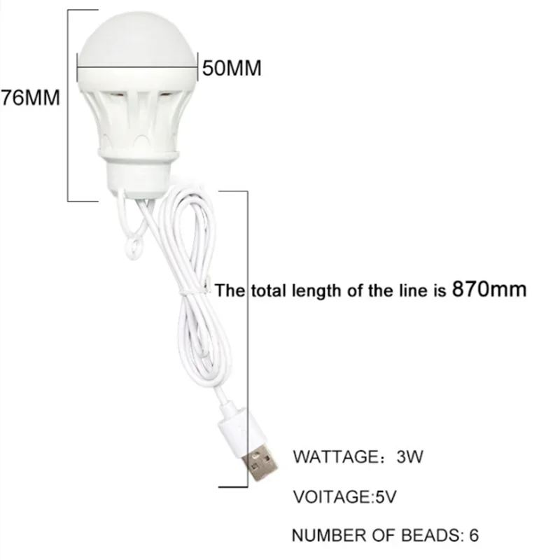 مصباح LED محمول للتخييم ، مصباح صغير ، 5 فولت ، طاقة USB ، ضوء كتاب ، قراءة ، طالب ، دراسة ، مصباح طاولة ، فائق السطوع ، خارجي