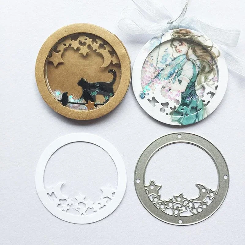 Star Moon Metal Cutting Dies Scrapbooking Album Paper Cards Decorative Crafts Embossing Die Cuts