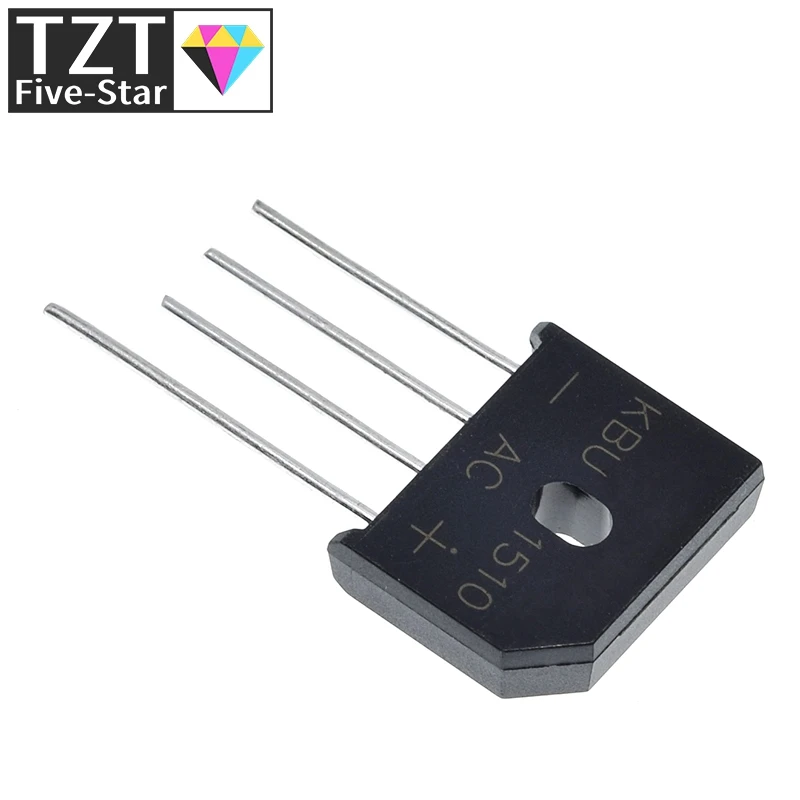 5PCS/lot diode bridge retifica KBU1510 DIP KBU-1510 15A 1000V ponte retificador electronica componentes KBU 1510