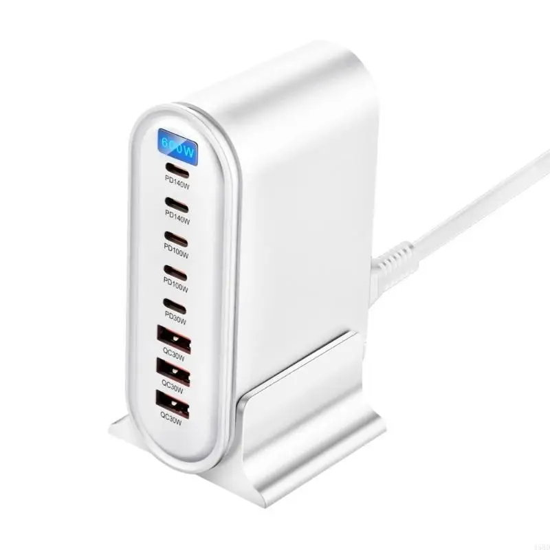 8-портовое настольное зарядное устройство 600 Вт.