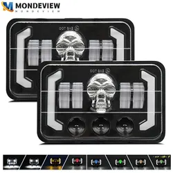 MONDEVIEW H4 5-inch Wrangler Square Light Daytime Running Light 6000K 1500W 150000LM High Brightness Car Headlight