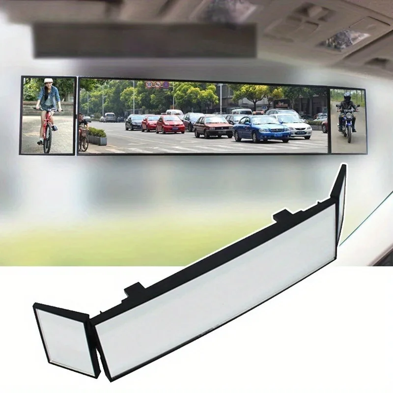 

1PC Universal Car Clip-on Rear View Mirror Wide Angle Convex Mirror Driving Safety Interior Mirror