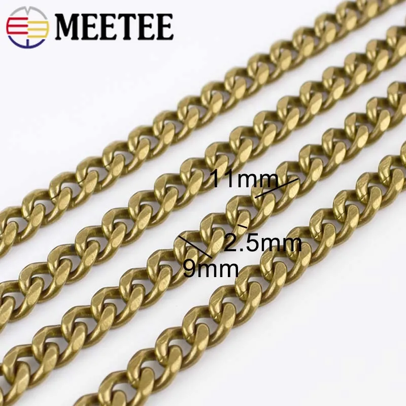 2.5*9*11mm Solid Brass Wallet Chain For Men Belt Pants Keychain Trousers Jeans Metal Buckle Clips Snap Hook DIY Accessories