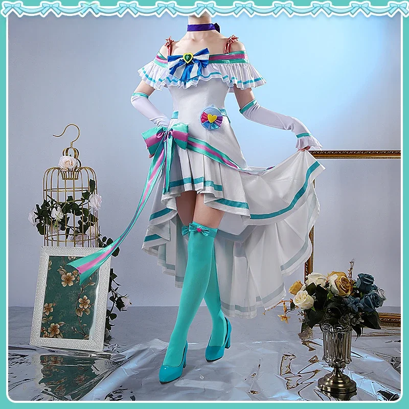 [Customized] Anime Wonderful Precure! Cure Lillian Cosplay Costume Elegant Dress Lovely Uniform Halloween Party Role Play Outfit