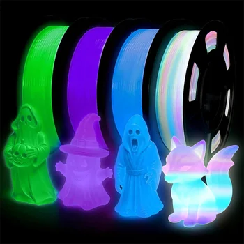250g Glow in The Dark Filament Multicolor, Green, Blue, Purple and Rainbow, PLA Filament…