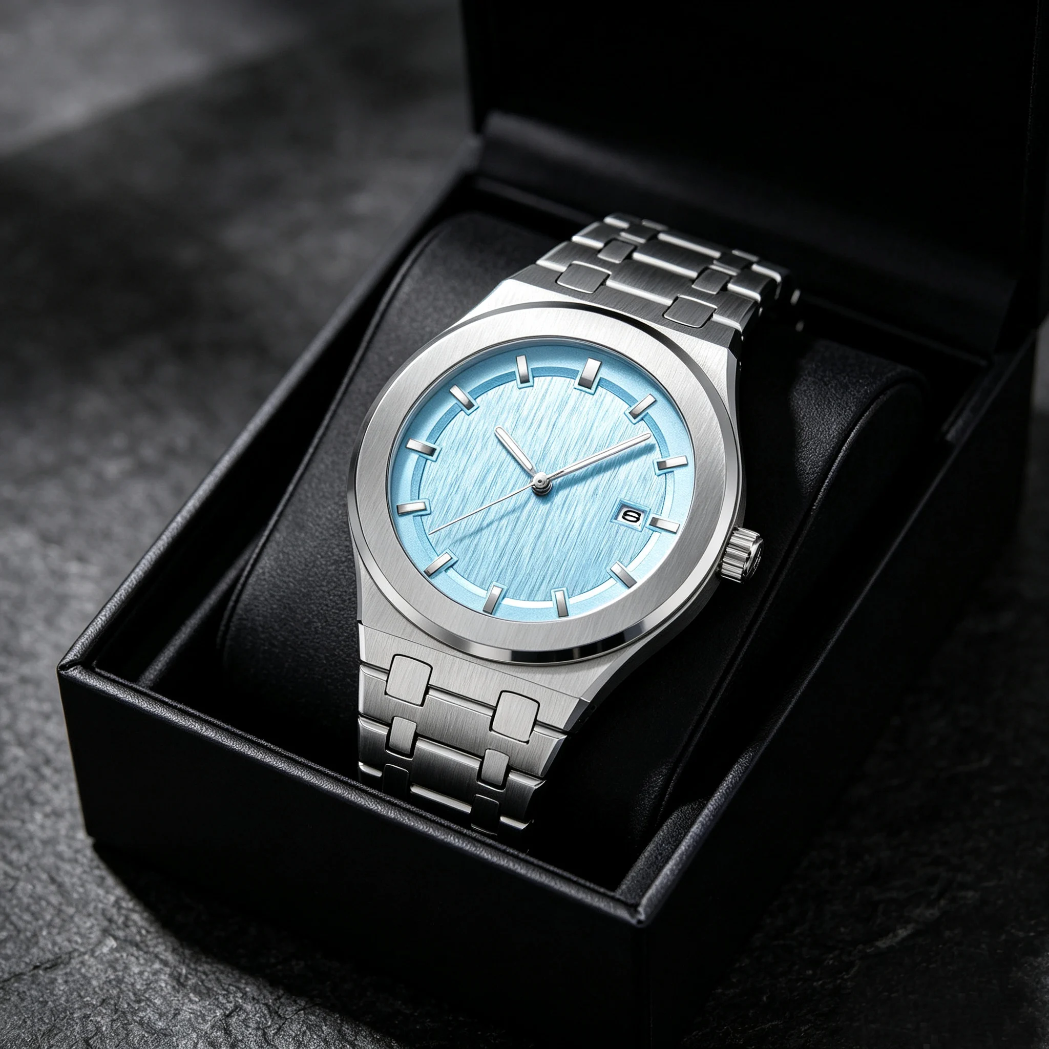 Top Men Quartz Watch Waterproof Watch for Men Blue Orange Green Color Alloy Strap Quartz Men Luxury Watch Luminous Wristwatch