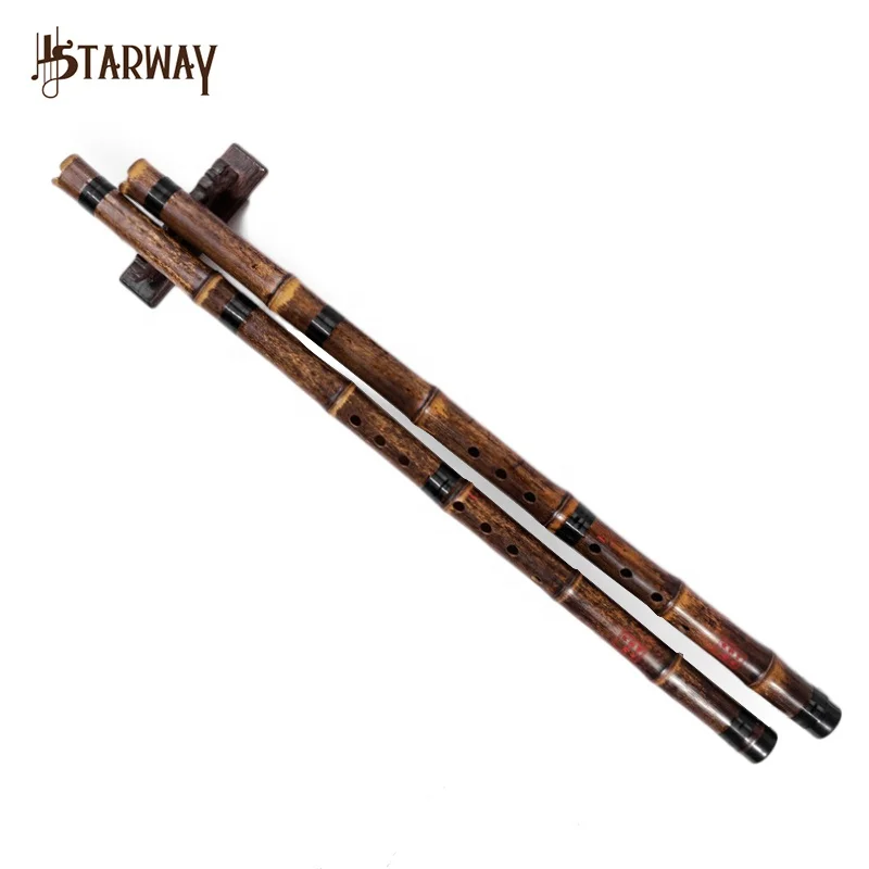 Vertical Bamboo Flute 8 Hole Xiao Precision Color Table G / F Key Dong Xiao For Beginner