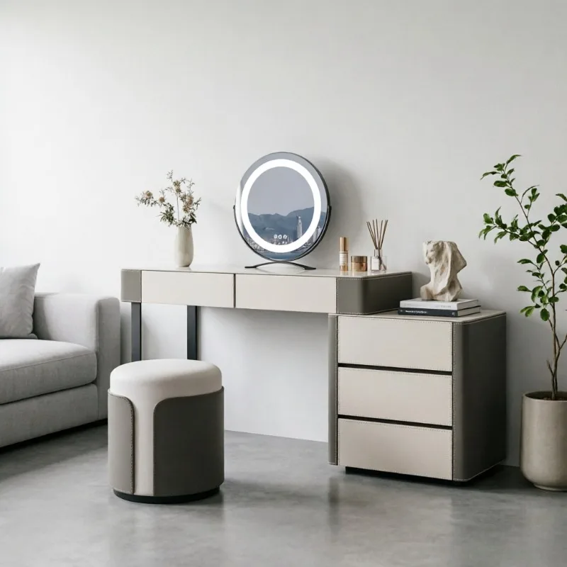

Modern Organizers Vanity Desk Nightstand Sturdy Wooden Luxury Vanity Desk Bedroom Drawers Beauty Tocador Maquillaje Furniture