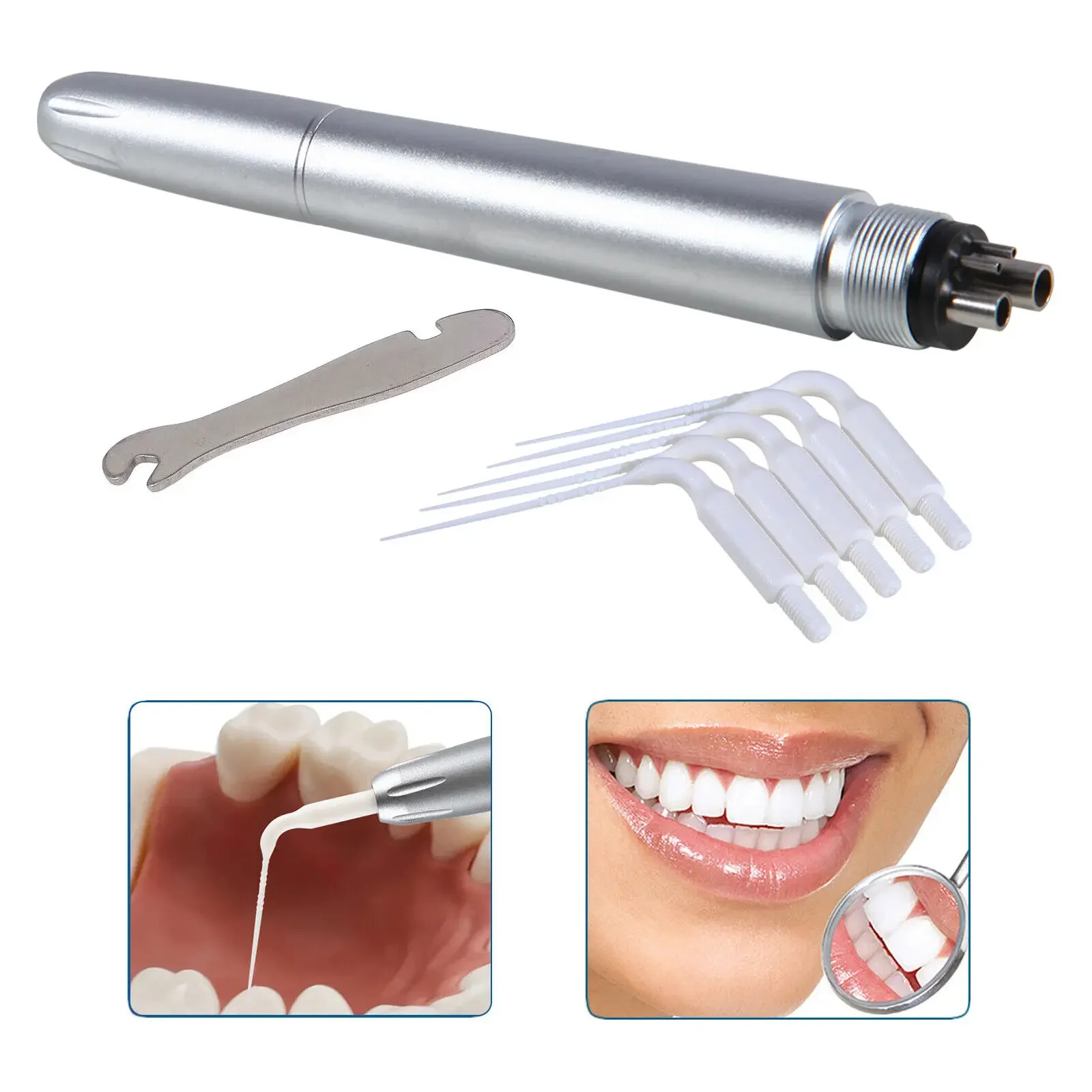 Dental Endo Irrigation Tips Root Canal Sonic Air Scaler Handpiece  4 Hole For KAVO