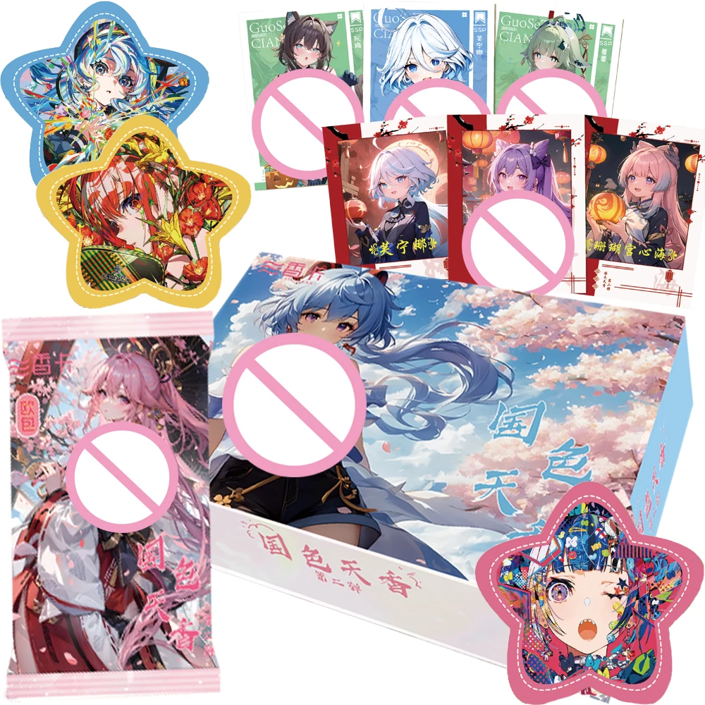 

Anime Game Girl Party Collectible Cards Visual Art Style Goddess Feast Highly Beloved Charming Character Crystal Cards Toy Gift
