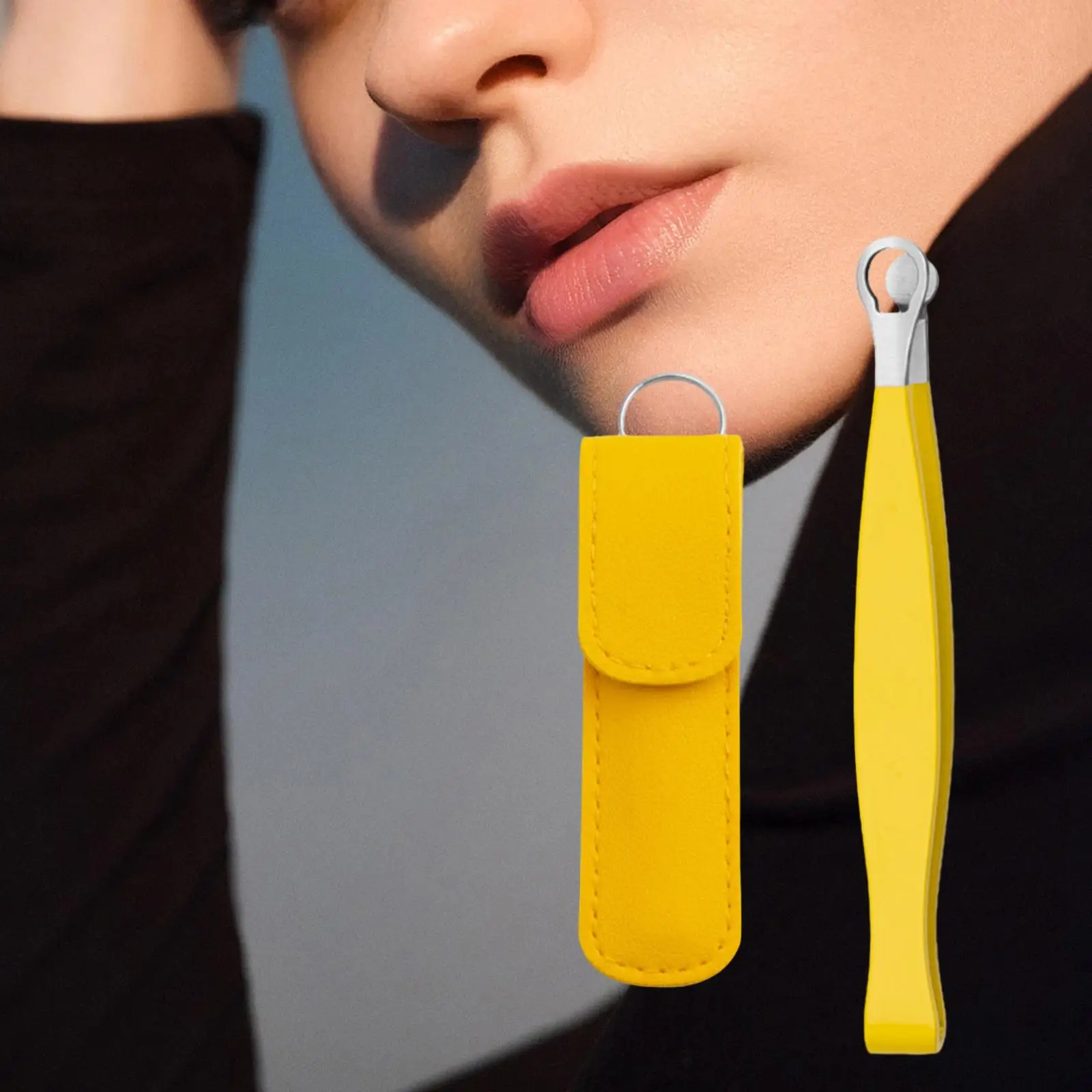 Pinça de cabelo de nariz de precisão, ferramenta de remoção de pelos faciais de aço inoxidável para sobrancelhas, orelhas e costeletas