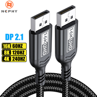 16K 60HZ 8K 120HZ Displayport Cable For TV Box Stick Computer Xbox Display port DP 2.1 80Gbps 12Bit HDR 1M 2M 3M 5M Video Cord