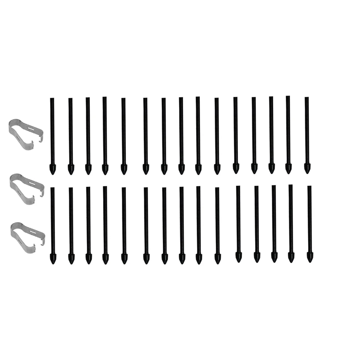 30 Pcs Touch Stylus Pen Nib Soft Pen Tips Replacement for Samsung Galaxy Tablet Phone S6 NOTE 10 20U with Tool Black