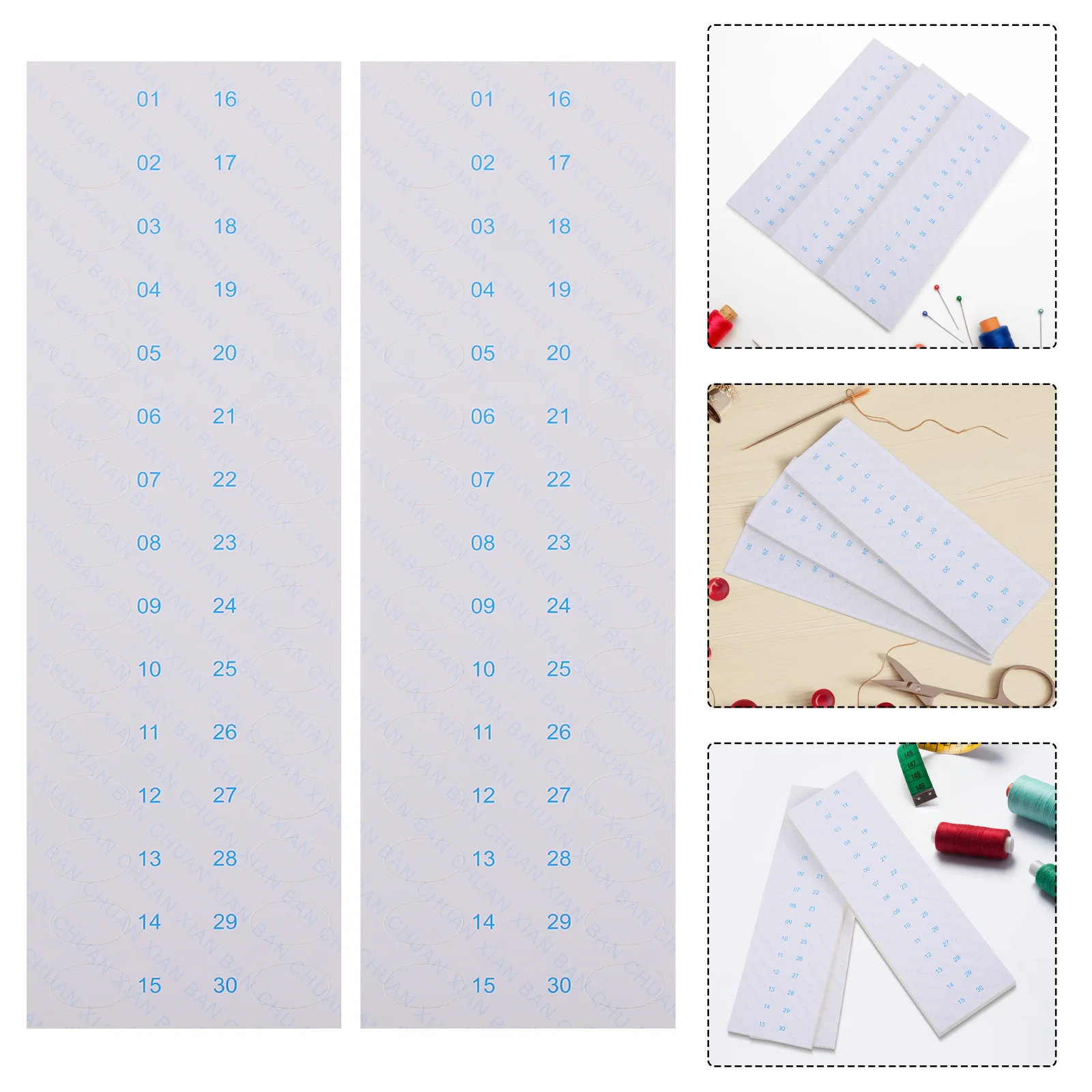 

60Pcs Paper Thread Organizer Wing Board 30 Positions Embroidery Floss Storage Cross Stitch Sewing Holder DIY Needlework Tool