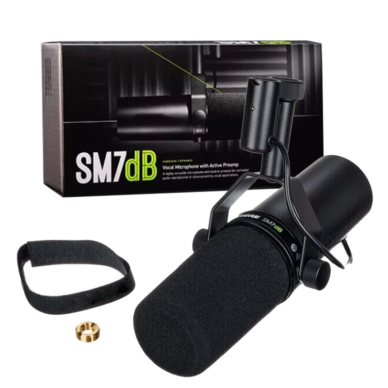 SM7dB microfone dinâmico, pré-amplificador embutido, estúdio, resposta de frequência selecionável, microfone para gravação ao vivo, Podcasting