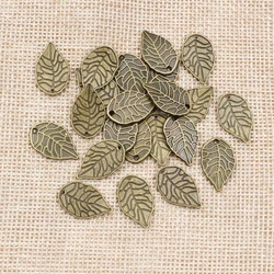 30pcs 18x11mm Charms Leaf Antique Making Pendant fit,Vintage Tibetan Bronze color,DIY Handmade Jewelry