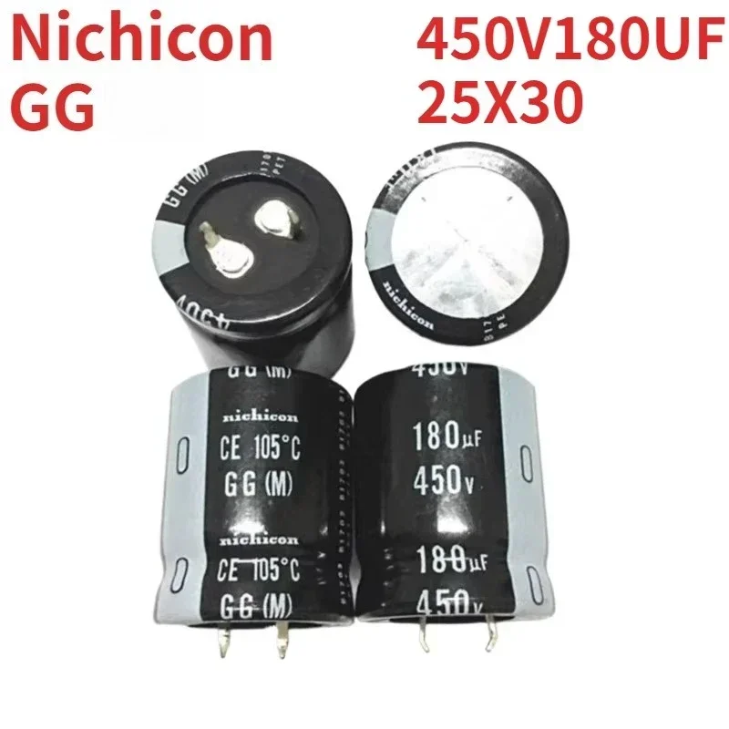 

2PCS/10PCS Nichicon GG Series 25x30mm 450V180uF Snap-in PSU Electrolytic Capacitor