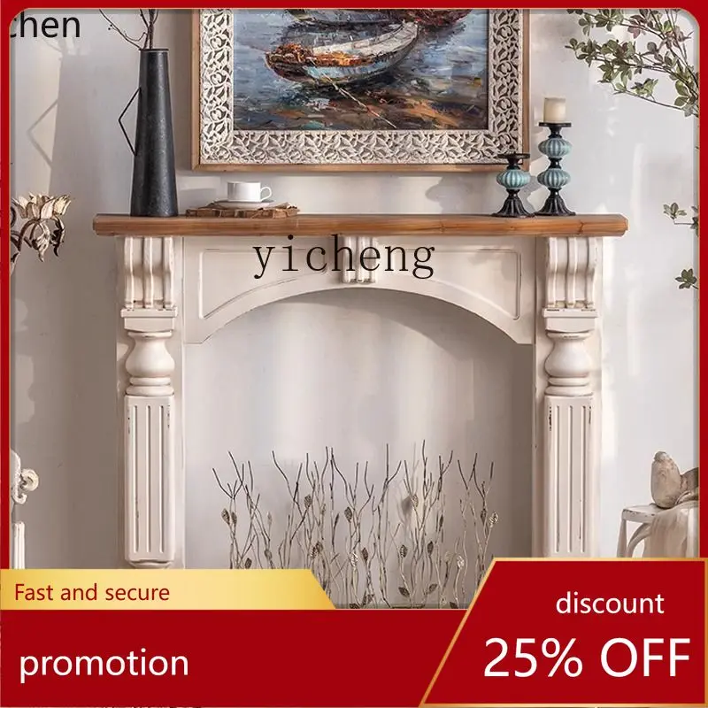 

HXL камин декоративный шкаф кремовый простой ретро камин стол вход на вилле