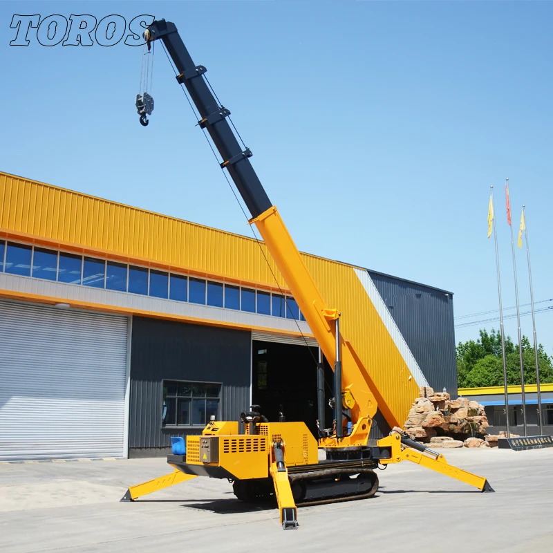 Mini Crawler Crane 3 Ton Mini Spider Crane Crawler With Hydraulic Telescopic Outrigger Small For Narrow Space