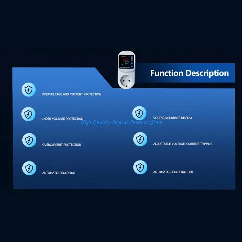 U2JE Electrical Monitor Outlet Protector Plug with Supported Reading Calibration