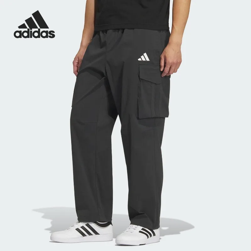 Adidas Summer Men's Fashion Loose Three-Stripe Overalls KF2481