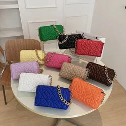 Metal Chain Crossbody Bags for Women High Quality Ladies Shoulder Mini Bag Fashionable Purses and Handbags Retro Large Capacity