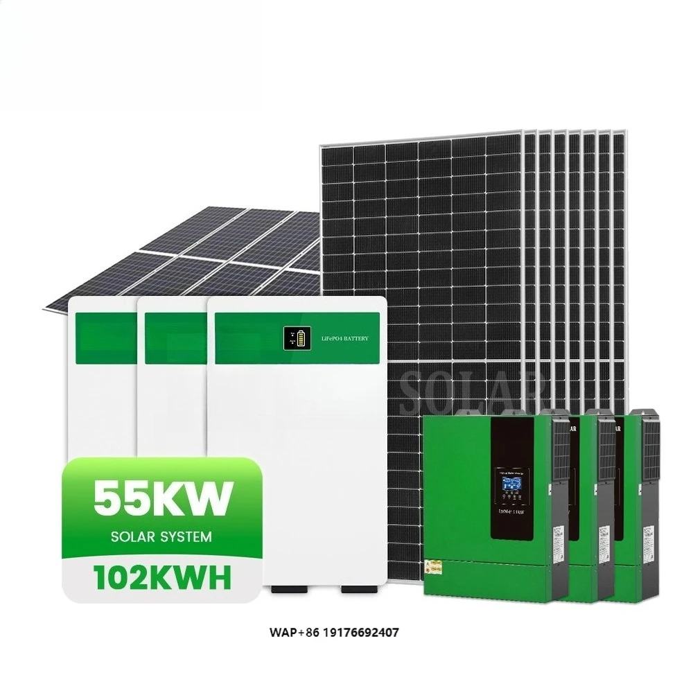 Sistema de Energía Solar de 50kw, 50va, 50kw, 100kwh, Generador de Energía Solar Completo, Sistema de Paneles Solares para Almacenamiento de Energía en el Hogar, Fuera de la Red