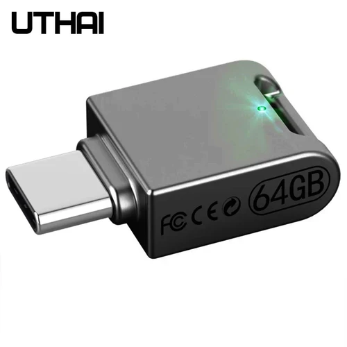 UTHAI-unidad Flash C12 tipo C OTG, Usb 3,0, USB-C, Pen Drive, memoria para teléfono inteligente, MINI Usb, 64G