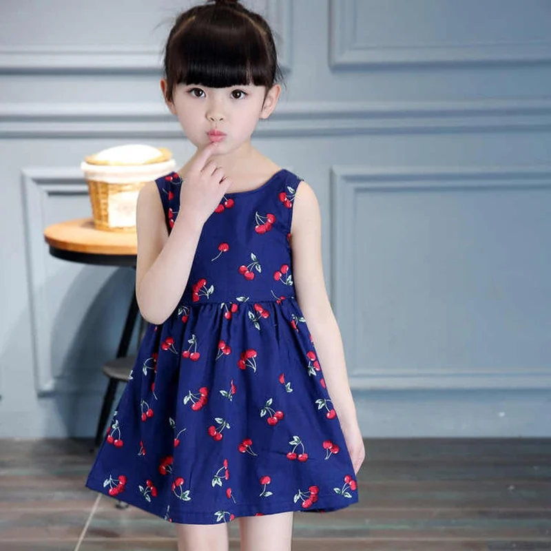 

Summer Kid Girl Casual Dress Cartoon Print Infant Dresses Clothes Cotton Newborn Girls Skirts Kids Children Clothing 2-9years