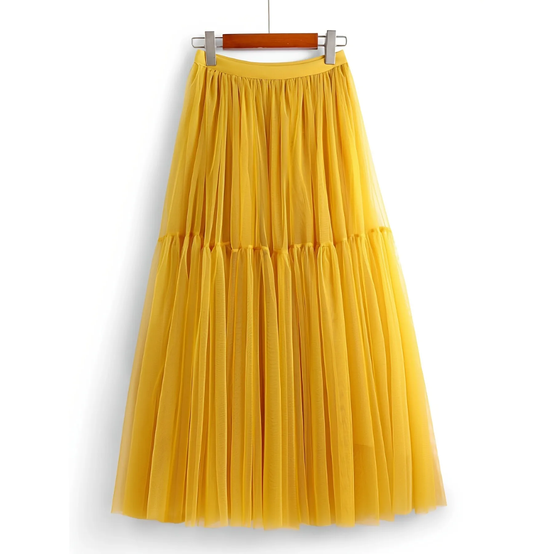 

Chiffon Pleated Skirt G 36251 Mesh Skirt Women's Spring 2026 Neutral Other Fabric Other Process Other Style Details